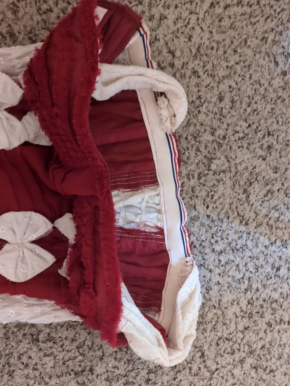 Handmade 36 Inch Bust Red White Corset - Picture 3 of 3